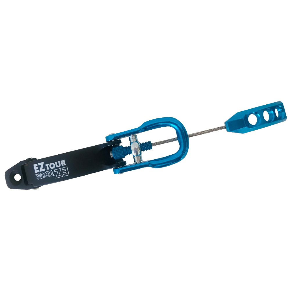 A black and blue metal Lower Buckle Spectre (No.2) by La Sportiva with adjustment screws and cable, designed for attaching ski skins, bindings, or as a replacement buckle for La Sportiva Spectre 2.0 ski boots.