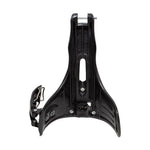 The La Sportiva Ski/Walk Mech RPS3 Left is a black plastic and metal mechanism with curved arms and a top mounting bolt, similar to a bicycle front derailleur guide when viewed from above.