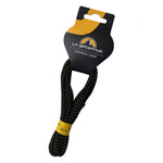 La Sportiva Shoelaces-Climbing BlackYellow (115CM) feature black with yellow and white speckles and come on a branded hanger—perfect climbing shoe laces for your next adventure.