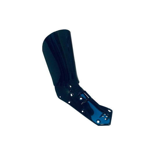 La Sportiva Tongue Solar Men's: dark blue carbon fiber prosthetic foot shell with mounting holes, shown on a white background. Angled design and smooth surface resemble a human foot and lower leg—ideal as a ski boot replacement or Sol Stellar Skorpius tongue.