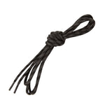 The La Sportiva Shoelaces-Ridgeline are black, abrasion-resistant laces with a reflective pattern, looped and tied in a simple knot with both ends extending outward.