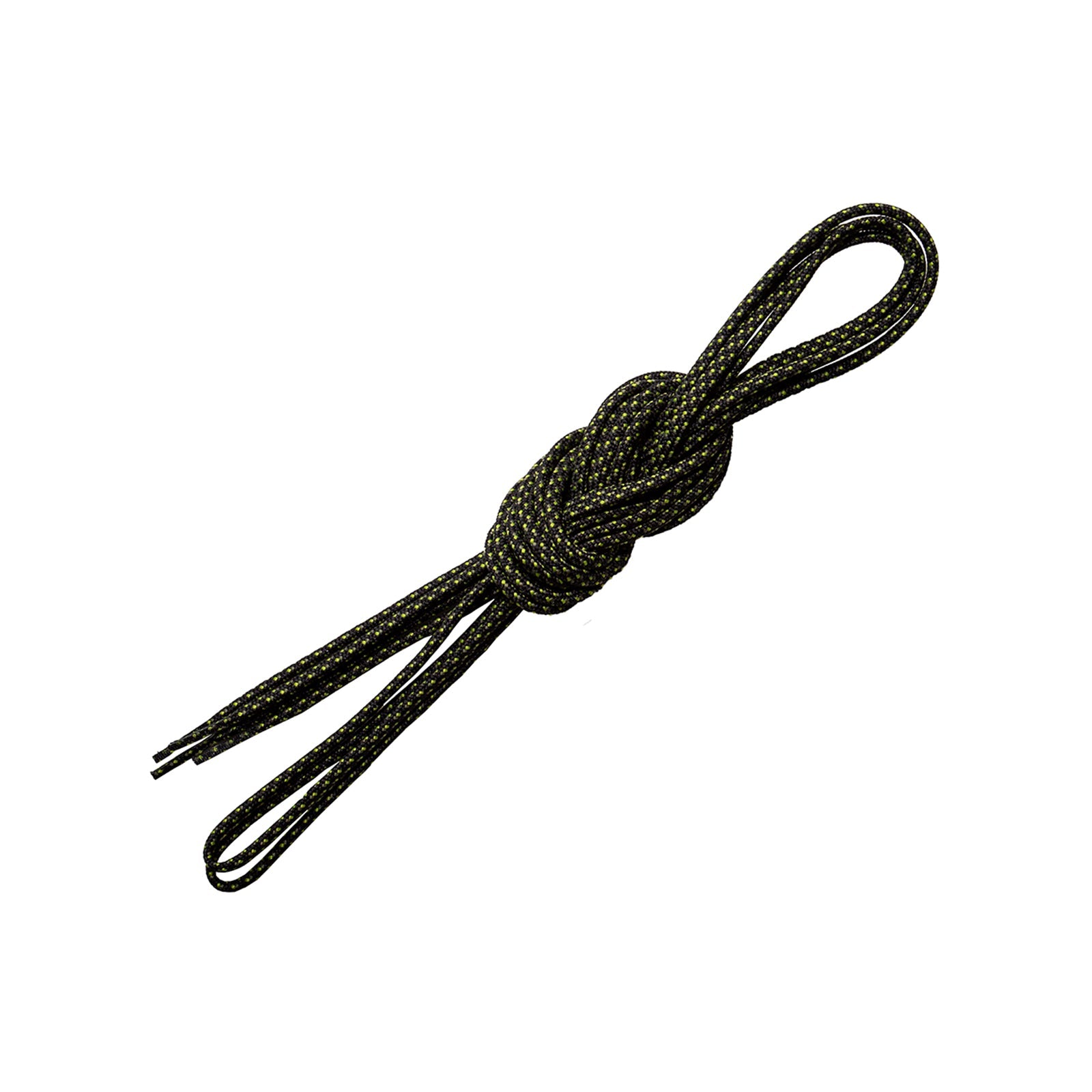 La Sportiva Shoelaces-TC Pro Olive (165CM)—olive-colored replacement shoelaces for climbing shoes like the TC Pro, shown tied in a secure figure-eight knot with a loop, isolated on a white background.